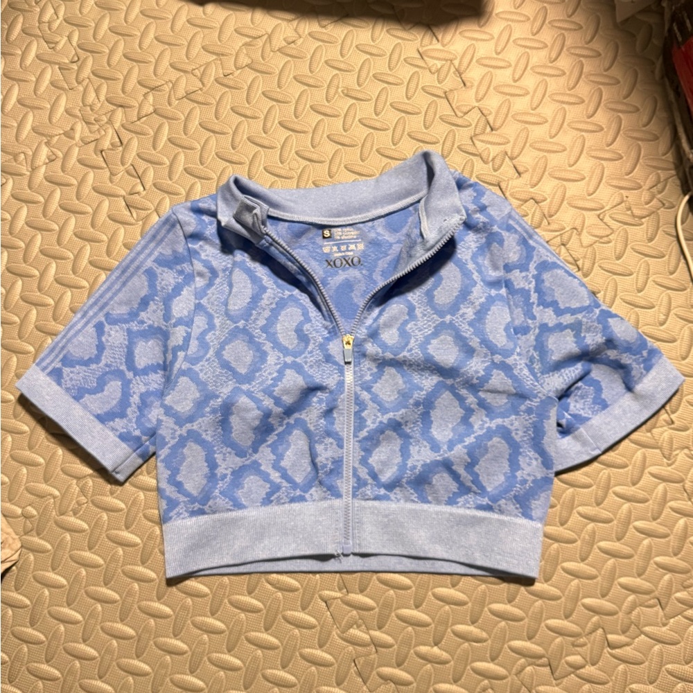 XOXO Blue Geometric Sweatshirt